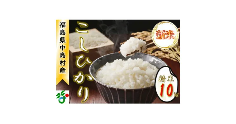 【ふるさと納税】【令和6年産新米/先行予約】中島村産『コシヒカリ』(精米) 10kg【1542499】