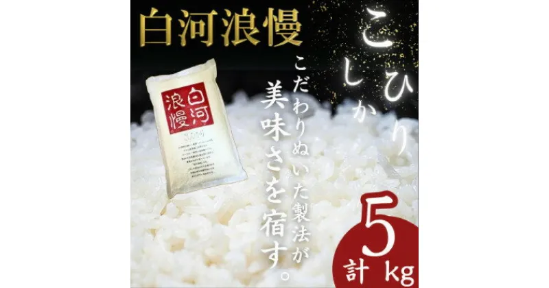 【ふるさと納税】【先行予約】令和6年産白河浪慢こしひかり　5kg　精米【1320281】