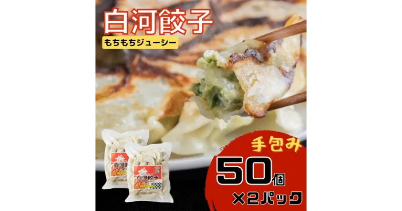 【ふるさと納税】モチモチジューシーな白河餃子の大袋50個入り!×2袋【岡崎農園の人気の定番製品!】【配送不可地域：離島】【1363029】