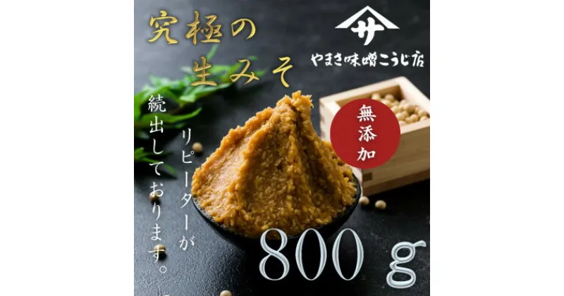 【ふるさと納税】【お申込み後 蔵出し袋詰め】 蔵出し直送、究極の生みそ　～800g～無添加 麹味噌 味噌汁 天然醸造【1510649】