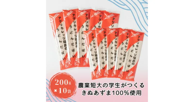 【ふるさと納税】福島県農業短期大学校で収穫されたきぬあずまを100%使用「アグリカレッジ福島のうどんだばい」　10束【1513309】