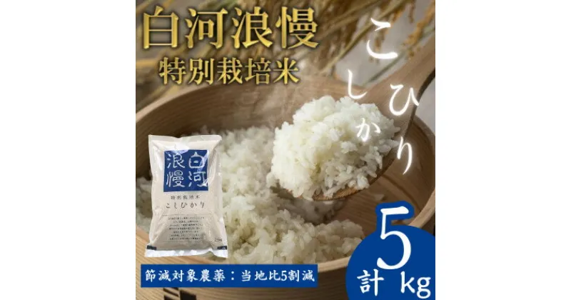 【ふるさと納税】【先行予約】令和6年産特別栽培米白河浪慢こしひかり　節減対象農薬:当地比5割減　5kg　精米【1532228】