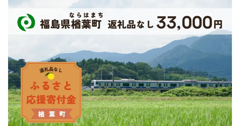 【 ふるさと納税 】【返礼品なしの寄附】福島県楢葉町 1口：33,000円 ［福島県 福島 楢葉町 寄附 おうえん 応援 しえん 支援 応援寄付金 寄付のみ 返礼品なし 返礼品なしの寄付 33,000円］