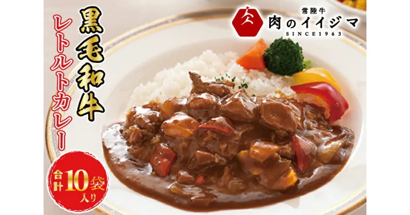 【ふるさと納税】【レビューキャンペーン】イイジマ黒毛和牛レトルトカレー 10個入り 化粧箱 レトルトカレー ビーフカレー 10個セット ギフト お返し 内祝い 出産内祝い 一人暮らし プレゼント 冷凍 食べ物 ギフト対応【肉のイイジマ】茨城県 水戸市（DU-81）