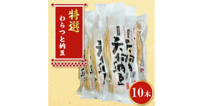 【ふるさと納税】【レビューキャンペーン】笹沼五郎商店　特選わらつと納豆×10本　良質な稲わら使用　上品な小粒納豆（CV-5）