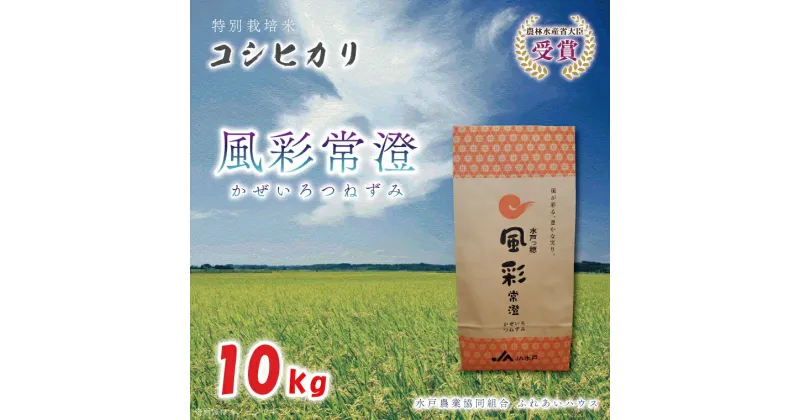 【ふるさと納税】【令和6年産】特別栽培米コシヒカリ「風彩常澄」10kg 【最高 ランク 特A コシヒカリ 水戸市 オリジナル ブランド 農林水産省大臣賞受賞 減農薬 減化学肥料 栽培 ふっくら 美味しい お米 ご飯】 （FC-105）