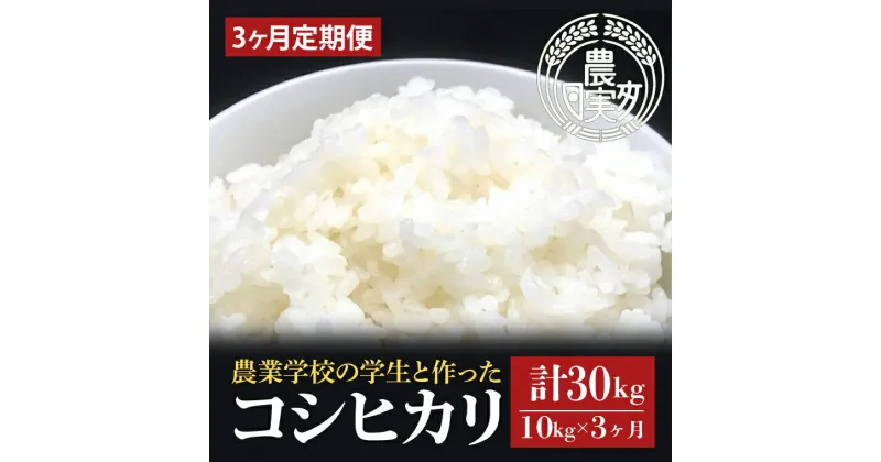 【ふるさと納税】【3ヶ月定期便】【令和6年産】学生と作ったコシヒカリ計30kg（10kg×3回）【お米 米 コメ ごはん 6万円以内 30キロ 茨城県 水戸市 水戸】（DN-22）