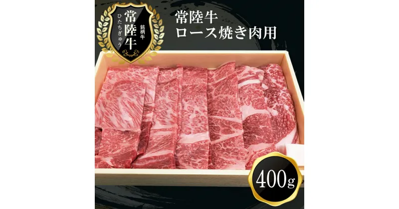 【ふるさと納税】D-10　日立市産　常陸牛ロース焼き肉用(400g)