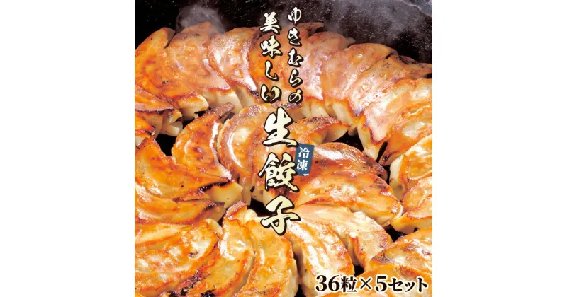 【ふるさと納税】ゆきむらの美味しい生餃子(冷凍)　たっぷり36個(18個入×2パック)×5セット｜ゆきむら名物の手作り生餃子は、フレッシュな豚肉と新鮮野菜の旨味をとじこめた逸品。豚肉も野菜も具材は全て国産。お子様も安心して召し上がり頂けます。配送不可地域：離島