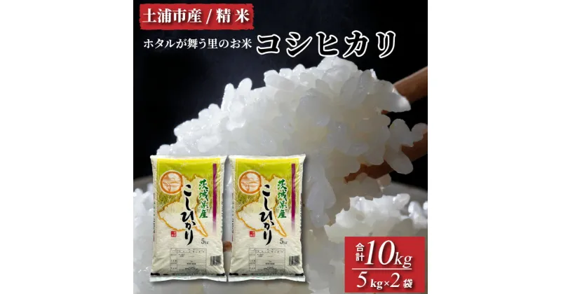 【ふるさと納税】令和6年産米 精米5kg×2袋、計10kg　土浦市産コシヒカリ　ホタルが舞う里のお米 ※離島への配送不可　※2024年9月上旬～2025年8月上旬頃より順次発送予定