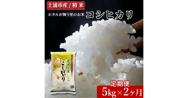 【ふるさと納税】【定期便 2ヶ月】令和6年産　土浦市産 コシヒカリ　精米5kg　ホタルが舞う里のお米 ※離島への配送不可　※2024年9月下旬～2025年8月上旬頃より順次発送予定