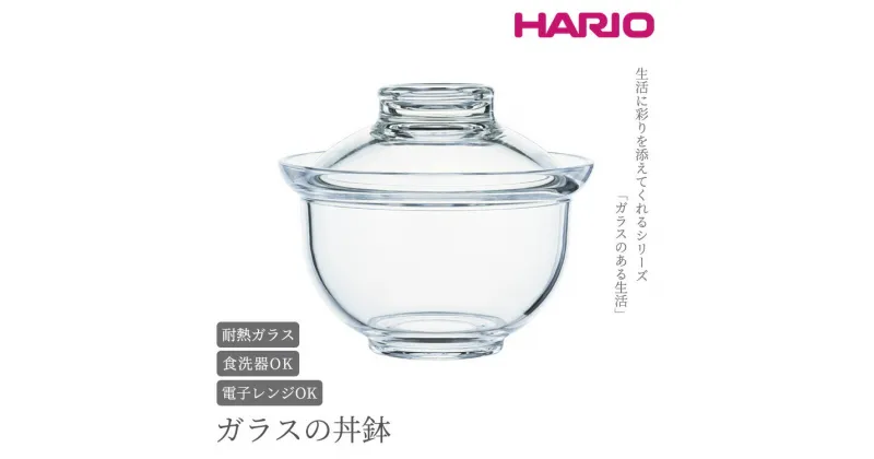 【ふるさと納税】＼レビューキャンペーン／HARIO ガラスの丼鉢「GXD-600」｜ハリオ 耐熱 ガラス 食器 器 保存容器 キッチン 日用品 キッチン用品 日本製 おしゃれ かわいい 丼 どんぶり どんぶり鉢 茨城県 古河市 便利 簡単 手軽 贈答 贈り物 プレゼント 人気 送料無料 _BE92