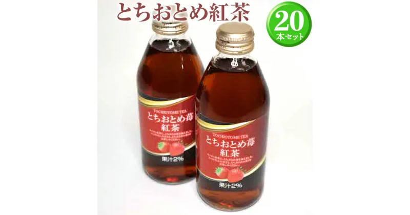 【ふるさと納税】とちおとめ紅茶20本セット ※着日指定不可 ドリンク 紅茶 苺 いちご イチゴ ジュース びん ビン 飲料 取り寄せ お取り寄せ ご家庭用 手土産 美味しい すっきり ギフト 厳選 贈答 贈り物 お中元 夏ギフト プレゼント 茨城県 古河市 送料無料 _EX01