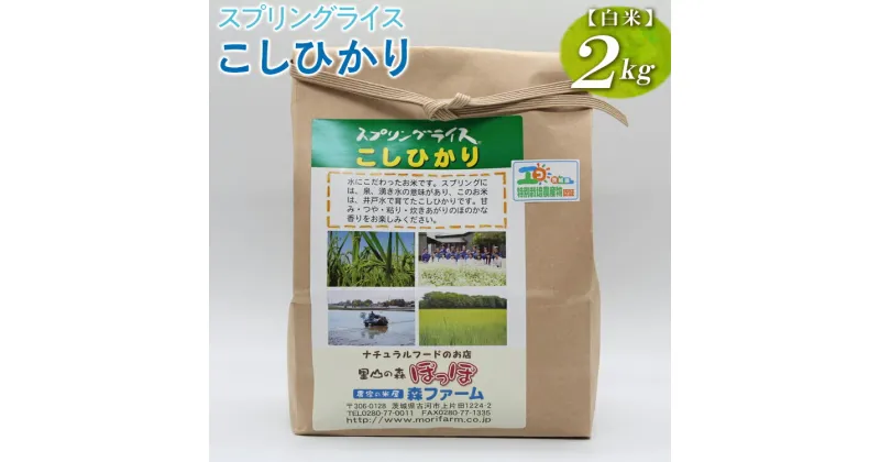 【ふるさと納税】【新米】スプリングライス こしひかり (白米)2kg ※着日指定不可 ｜ 米 こめ コメ 2キロ 精米 白米 こしひかり コシヒカリ 古河市産 茨城県産 取り寄せ お取り寄せ ギフト 贈答 贈り物 プレゼント お中元 お歳暮　 茨城県 古河市 直送 農家直送 _BI24