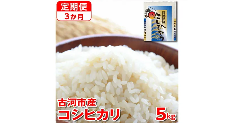 【ふるさと納税】【新米】【定期便 3か月】令和6年産 古河市産コシヒカリ 5kg◇｜米 コメ こめ ごはん ご飯 ゴハン 白飯 単一米 国産 コシヒカリ こしひかり 5kg 定期便 3ヶ月 3回 茨城県 古河市_DP34