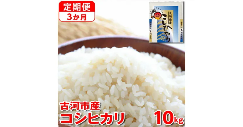 【ふるさと納税】【定期便 3か月】【新米】令和6年産 古河市産コシヒカリ 10kg（5kg×2袋）◇｜米 コメ こめ ごはん ご飯 ゴハン 白飯 単一米 国産 コシヒカリ こしひかり 10kg 定期便 3ヶ月 3回 茨城県 古河市_DP43