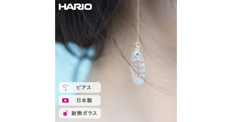 【ふるさと納税】＼レビューキャンペーン／HARIO ピアス サークル［HAW-C-001］｜耐熱 ガラス アクセサリー ハリオ ランプワークファクトリー 職人 繊細 フォーマル カジュアル きれいめ おしゃれ 20代 30代 40代_FI91 ※離島への配送不可