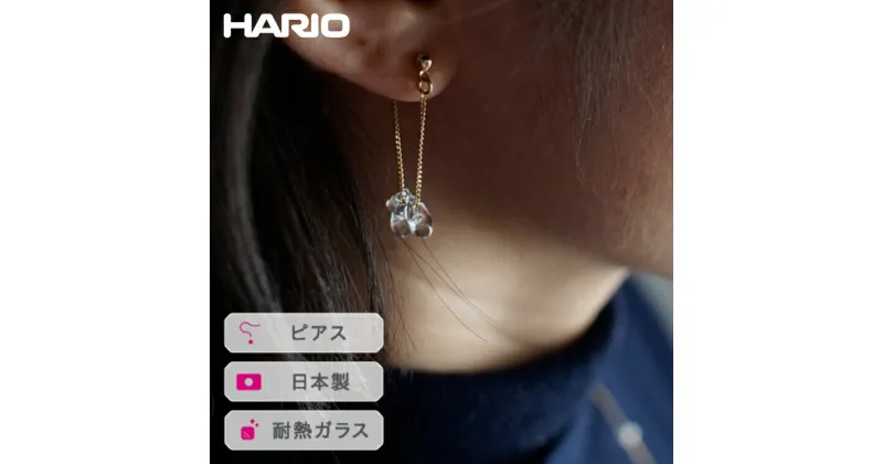 【ふるさと納税】＼レビューキャンペーン／HARIO ピアス リトルティアーズ［HAW-LT-P］｜耐熱 ガラス アクセサリー ハリオ ランプワークファクトリー 職人 繊細 フォーマル カジュアル きれいめ おしゃれ 20代 30代 40代_FI95 ※離島への配送不可