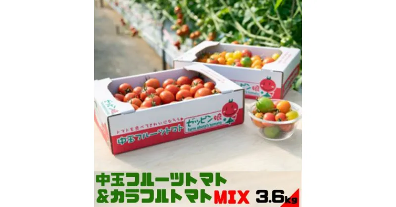 【ふるさと納税】中玉フルーツトマト「ゼッピン娘」＆カラフルトマトMIX 1.8kg×各1箱（計3.6kg） 希少な品種 華おとめ 甘い カラフル 詰め合わせ 食べくらべ 個性豊か　 中玉 ゼッピン娘 小桃 サラダ 茨城県産 　お届け：2024年11月上旬～2025年6月上旬