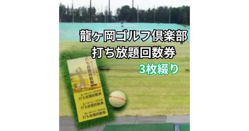 【ふるさと納税】龍ヶ岡ゴルフ倶楽部 打ち放題回数券　3枚綴り | 茨城県 龍ケ崎市 チケット 利用券 プレー券 ゴルフ golf ゴルフ場 プレー プレイ 打ちっぱなし 打ち 打ち放題 ゴルフ練習場 ゴルフ練習 技術向上 1423983