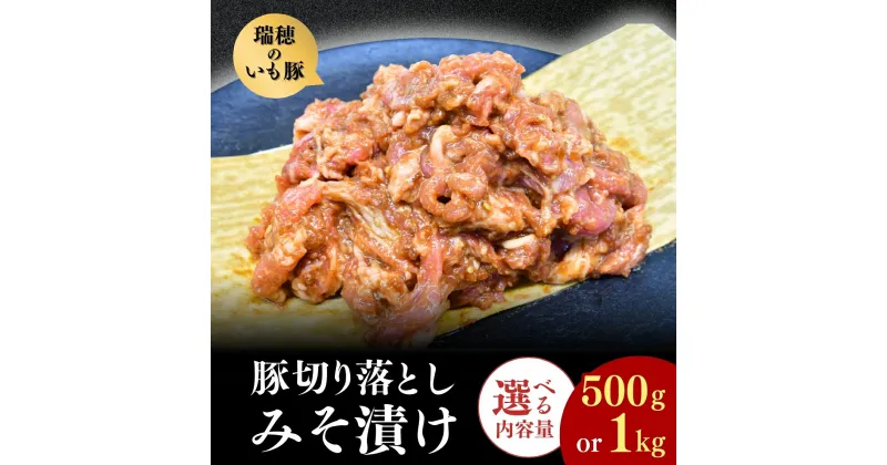 【ふるさと納税】瑞穂のいも豚使用 豚切り落としみそ漬け(龍ケ崎漬け) 500g or 1kg | 茨城県 龍ケ崎市 国産豚 イモ豚 いも豚 豚切り落とし 豚肉 豚 切り落とし 冷凍 おかず 手軽 肉料理 ご飯 晩御飯 夕飯 味噌漬け みそづけ 味噌づけ 焼肉 真空 長期保存 肉屋特製 肉屋