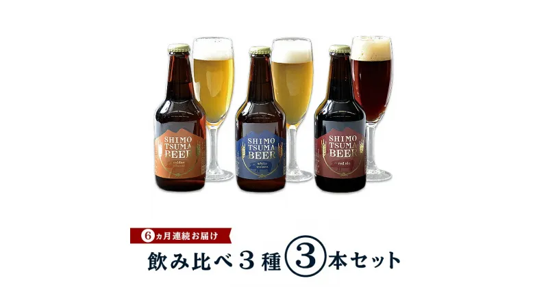 【ふるさと納税】ビール 定期便 14-4【6ヵ月連続お届け】しもつまクラフトビール3本セット