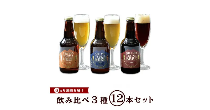 【ふるさと納税】ビール 定期便 14-10【6ヵ月連続お届け】しもつまクラフトビール12本セット