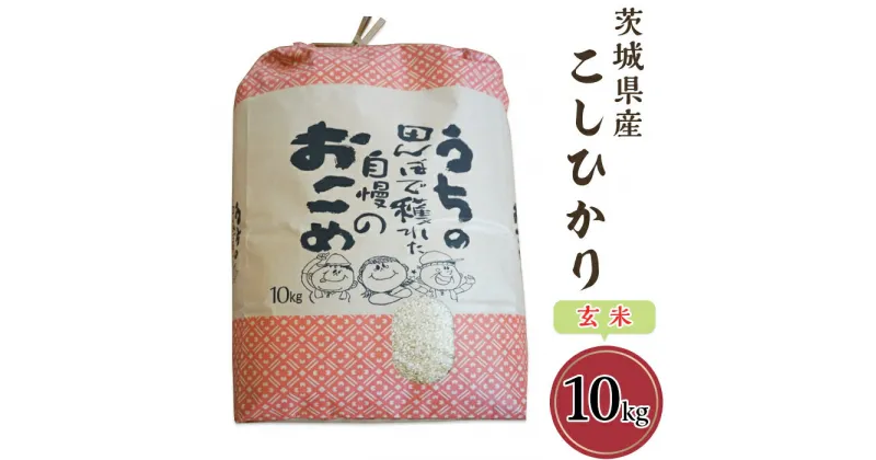 【ふるさと納税】58-4茨城県産こしひかり（玄米）10kg 米 健康 お米 白米 精米 人気 おすすめ