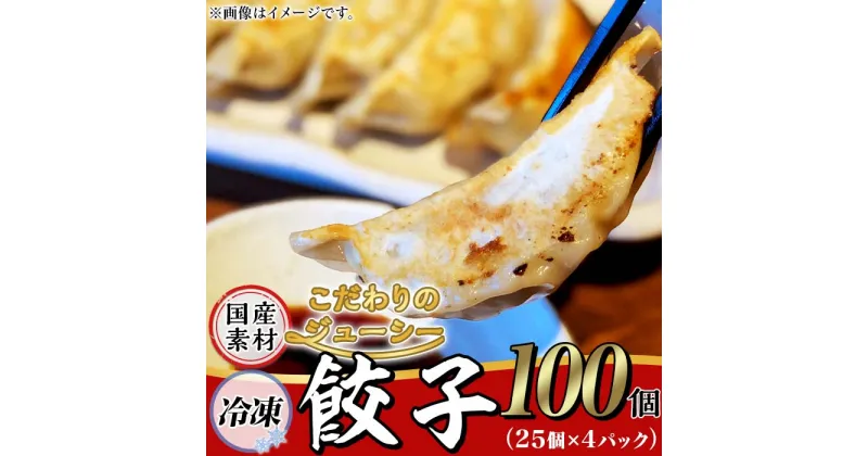 【ふるさと納税】66-27【国産素材100%】道の駅しもつま特製餃子100個（冷凍・25個×4パック）