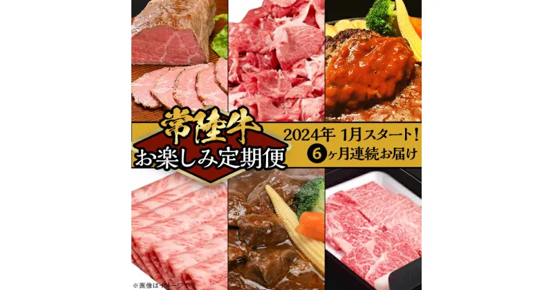 【ふるさと納税】定期便 6回 お楽しみ 牛肉 黒毛和牛 常陸牛 国産 贅沢 切り落とし すき焼き 焼肉 ハンバーグ ローストビーフ 【定期便】【令和6年1月～発送開始】【全6回】常陸牛お楽しみ定期便（6ヶ月連続でお届け）