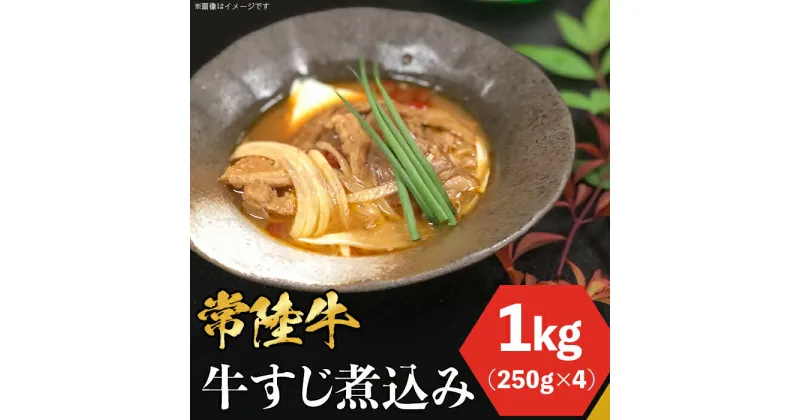 【ふるさと納税】牛すじ 牛肉 和牛 小分け 真空 便利 使いやすい 惣菜 おつまみ おかず 冷凍 牛すじ煮込み 1kg ピリ辛 茨城県産 ブランド牛 常陸牛 使用 66-98