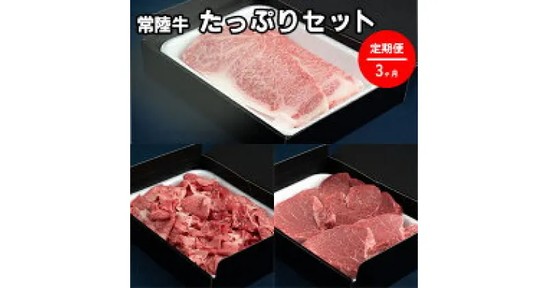 【ふるさと納税】【定期便】常陸牛 たっぷりセット 3ヶ月連続 定期便 お肉 牛肉