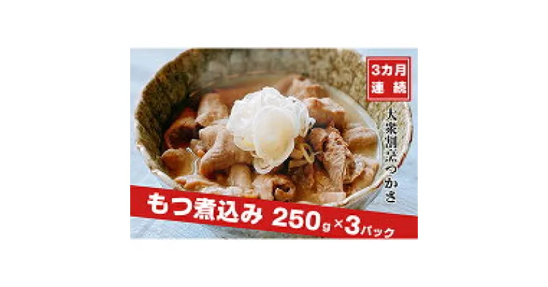 【ふるさと納税】【定期便3ヶ月連続お届け】大衆割烹つかさもつ煮込み250g×3Pギフト