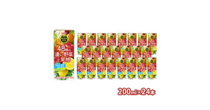 【ふるさと納税】キリン　無添加野菜　48種の濃い野菜と果物　200ml ×24本