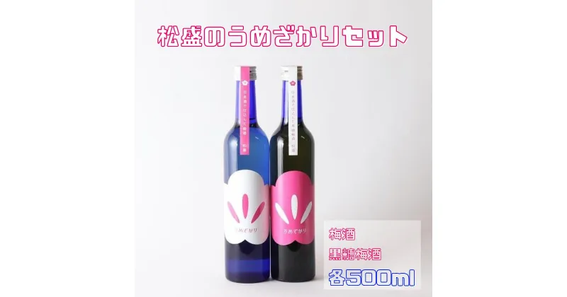 【ふるさと納税】松盛のうめざかりセット　500ml×2 梅酒 日本酒梅酒【常陸太田 人気 梅酒 飲み比べ 飲みくらべ 父の日 母の日 プレゼント 50代 60代 70代 80代 ギフト 還暦祝い 古希 古稀 喜寿 傘寿 米寿 敬老の日 内祝 結婚祝い お誕生日 お歳暮 お中元 クリスマス】