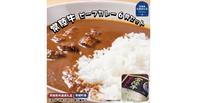 【ふるさと納税】常陸牛【黒毛和牛】 ビーフカレー 6食セット（茨城県共通返礼品・茨城町産）