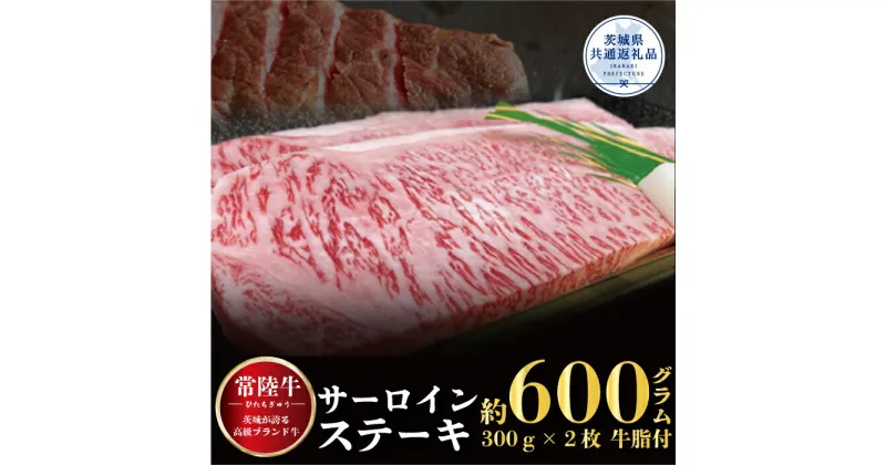 【ふるさと納税】【常陸牛】サーロインステーキ 600g（300g×2枚）（茨城県共通返礼品）