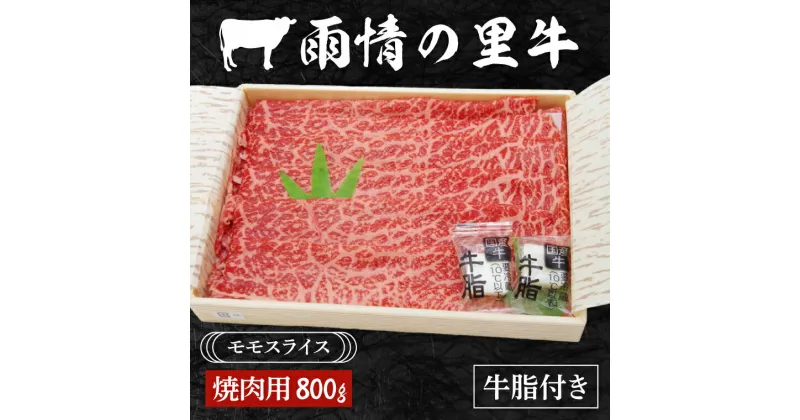 【ふるさと納税】【ふるさと納税】雨情の里牛ももスライス800g「焼き肉用」（BL005）