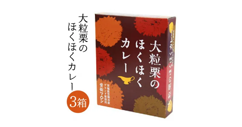 【ふるさと納税】カレー 3箱 大粒栗のほくほくカレー 笠間市産 大粒 ブランド栗 愛樹マロン使用