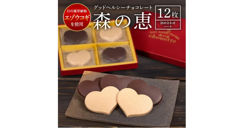 【ふるさと納税】チョコレート 詰め合わせ 12枚入り 森の恵 グッドヘルシー ハート