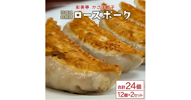 【ふるさと納税】餃子 ローズポーク 12個 2セット 彩美亭 かさま餃子 中華