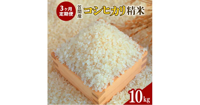 【ふるさと納税】【3カ月定期便】 令和6年度 笠間産 コシヒカリ 10kg (10kg×3回 計30kg) 精米 お米 米 白米 ご飯 茨城県