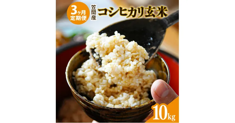 【ふるさと納税】【3カ月定期便】 令和6年度 笠間産 コシヒカリ 10kg (10kg×3回 計30kg) 玄米 お米 米 ご飯 茨城県