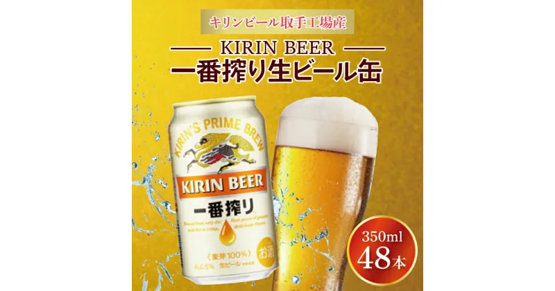 【ふるさと納税】キリンビール取手工場産　一番搾り生ビール350ml缶-24本×2ケース（AB040）