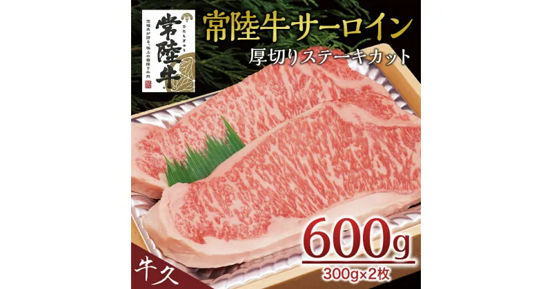 【ふるさと納税】＜常陸牛＞サーロイン 厚切ステーキカット 600g（ 300g × 2枚 ） A4 A5ランク 霜降り サーロイン ステーキ BBQ 厚切 牛肉 冷凍