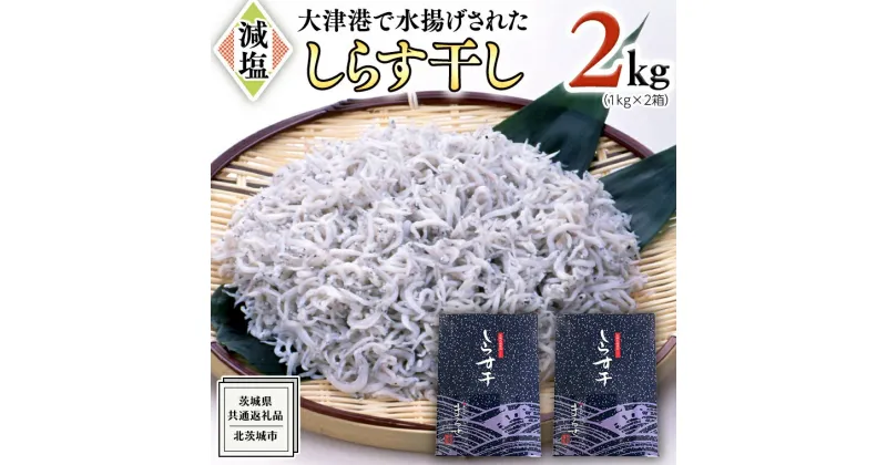 【ふるさと納税】大津港水揚げ しらす干し 2kg ( 1kg × 2箱 ) （茨城県共通返礼品：北茨城市）しらす しらす丼 国内 北茨城市 水揚げ 新鮮 シラス 海鮮 冷凍 子ども カルシウム 減塩