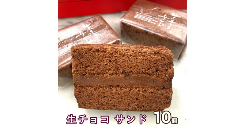 【ふるさと納税】【 数量限定 】 生チョコ サンド 10個 贅沢 濃厚 スイーツ デザート ケーキ チョコレート 冷凍