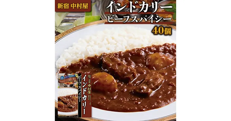 【ふるさと納税】新宿 中村屋 インドカリー ビーフスパイシー 40個 人気 洋食 レトルト 時短 カレー インドカレー スパイシーカレー 長期保存 災害用 保存食